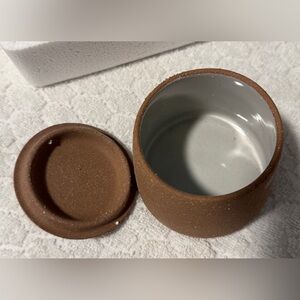 Brown Ceramic Spice Jars with Lid